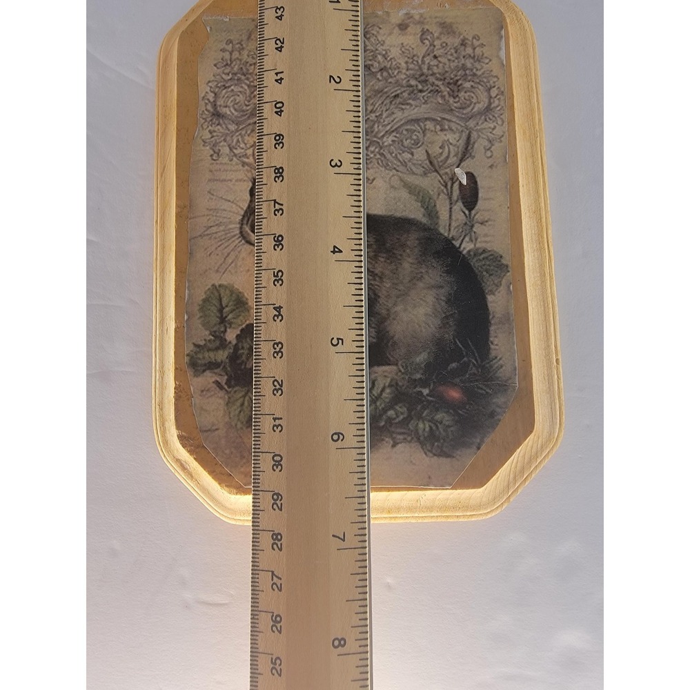 Rustic Bunny Rabbit Wood Plaque Wall Decor 5x7 Cottagecore Farmhouse Grandmacore - Picture 4 of 5